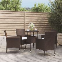 Furniture Limited - Set Bistrò da Giardino 5 pz con Cuscini in