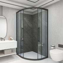 [neu.haus] - Set Bladel di 4 Pannelli Decorativi in pvc per Parete - Effetto Pietra Grey Stone