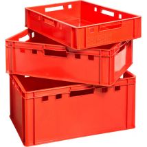 Kingpower - Set Boucher Caisse Viande Caisse Eurofleischkiste Rouge Caisse Empilement Plastique E1 E2 E3