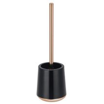Brosse wc avec support lena Noir et cuivré MSV