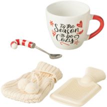 Jolipa - Set cadeau mug, cuillère canne en sucre d'orge et bouillotte