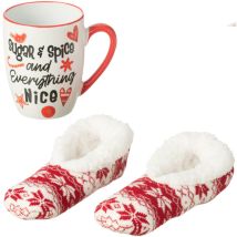 Set cadeau mug et chaussons de Noël