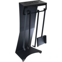 Set Camino 3 Pezzi con Supporto 290x185x600 cm in Acciaio Crea Puma Nero