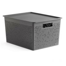 Plasticos Ta-tay - set cesta 20L + tapa bohol tatay gris antracita