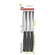 Coltello da bistecca set di 6 – Lama in acciaio inox seghettata – Lunghezza lama 11,5 cm – Kaimano