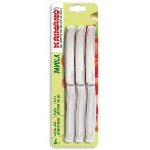 Coltelli da tavola con punta dentata – 6 pezzi – Acciaio inox, Polipropilene – Kaimano
