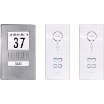 M-e Modern-electronics - adv 112 ww Audio Vistadoor Interphone filaire Set complet 1 foyer acier inoxydable, blanc X827061