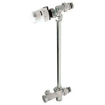 Set completo monotubo con tubo, per uscita a muro, interasse 4cm