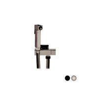 Set con idroscopino + flessibile + supporto quadro ottone Nero Opaco Reru
