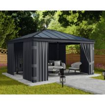 Canopia set de Cortinas para Dallas 4.9X4.3 m Cenador Gris Oscuro