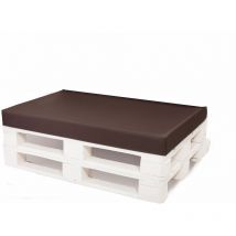 Setgarden - Coussin pour palette 120x50 brun, coussins de jardin, grands coussins de sol, coussins de sol pour enfants Coussin d'extérieur