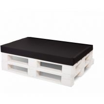 Coussin pour palette 120x60 noir, grands coussins de sol, coussins de jardin, coussins de sol pour enfants Coussin d'extérieur