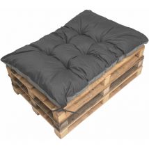Setgarden - Coussin de palette 120x80cm, coussins de banc Anthracite, coussin de palette, coussin de jardin, coussin extérieur/intérieur, coussins de
