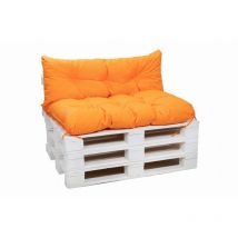Setgarden - Set Coussins pour palettes, Assise 120 x 60 et Dossier 120 x 50cm, coussin palette extérieur Orange