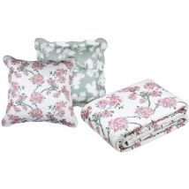 Set couvre lit boutis Atamie et 2 taies taille 260 x 240 cm