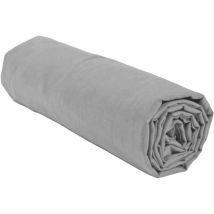 Home Linge Passion - Copriletto Hp71769 - 160 X 200 Cm + 30 Cm Volant - Microfibra - 82 G - Grigio Chiaro