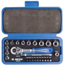 Set cricchetto + bussole e punte da 1/4' King Tony