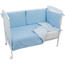 Pirulos - Set Funda nórdica para cuna lunas azul de