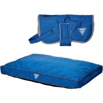 Set cuscini WELLHOME BLU + cappottino da 35 cm per animali domestici - HEARTS&HOMIES