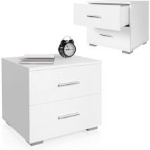 Ecomsof - miadomodo Comodino da Camera da Letto - Set da 2, con 2 Cassetti, 40 x 40 x 35 cm, in mdf, Moderno, Colore a Scelta - Piccolo Tavolino da