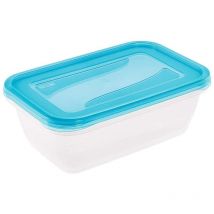 Set da 2 Contenitori per Alimenti, 2 x 3,3 l, 29 x 19 x 9 cm, Fredo Fresh, Blu trasparente