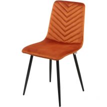 Set da 4, sedia new point velluto ruggine