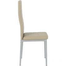 Set da 6, sedia queen kit all/tortora in similpelle 6PZ