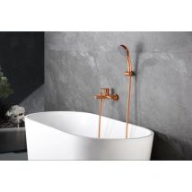 Set da bagno con monocomando Modello roma Colore Oro Rosa Finitura Oro Rosa Spazzolato [ Imex