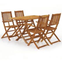 Prolenta Premium - Furniture Limited - Set da Pranzo da Giardino 5 pz Pieghevole in