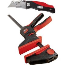 SET d'action avec un pack de deux sur les pinces à une main avec couteau pliant à lames Bessey EZ360SET-A Envergure max