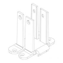 Kintech - Set d'assemblage mécanique pour meneau pvc deceuninck - Gamme pvc : Deceuninck Zendow - Réf. meneau : 3271 - Finition : Acier zingué - Type