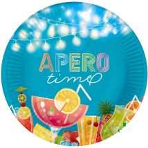 Douceur D'intérieur - Set de 10 assiettes en carton 23 cm Apero times