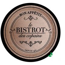 Douceur D'intérieur - Set de 10 assiettes en kraft 23 cm Bistrot parisien