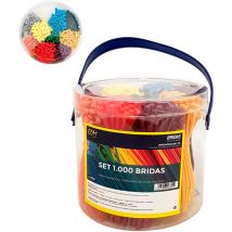 Set de 1000 colliers de serrage plastique en couleurs assortis nylon de haute qualité