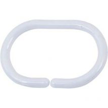Set de 12 anneaux de douche pp - blanc - Tendance