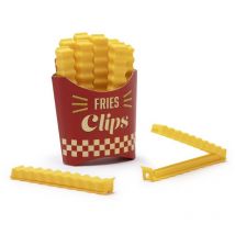 Set de 12 clips à sachets Frites Pa Design Jaune