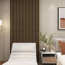 Neu.holz - Set de 12x paneles de pared 3D Blaricum 195x12 cm - Efecto Roble [ ]