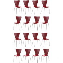 CLP - Set De 16 Sillas De Conferencia Calisto Rojo