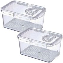 Set de 2 conteneurs alimentaires, 5,5 l chacun pour la conservation des aliments, avec couvercles