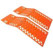 Proplus - Set de 2 esteras de tracción plegables para coches 360835 Naranja