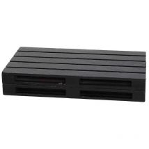 Set de 2 Petits Plateaux Palette 20x12 cm en bois noir
