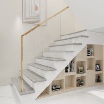 Set de 2 revestimientos de escalera Bunschoten PVC 120x32x4,6cm - Efecto roble gris [NEU.HOLZ]