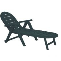 Set de 2 tumbonas verdes caiman