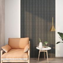 Neu.holz - Set de 24 panneaux muraux Brunssum effet marbre gris