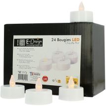 Arum Lighting - Set de 24 velas led efecto llama blanco cálido