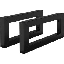 Ml-design - Set 2x Consoles Murales, 350x150x30 mm, Noir, Acier, Design Flottant, Support d'Étagère pour Lavabo/Meuble/Table pour Salle de