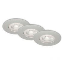 Brilo - Set de 3 empotrables led cromados 5W 460lm ø 9 cm