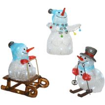 Bonhomme de neige led 32,5 cm lumière froide