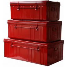 Pierre Henry - Set de 3 malles en acier Habitat 80 - 90 et 100 cm