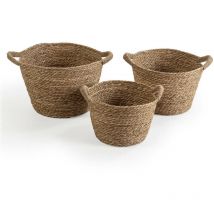 Set de 3 paniers Icia fibre naturelle avec anses